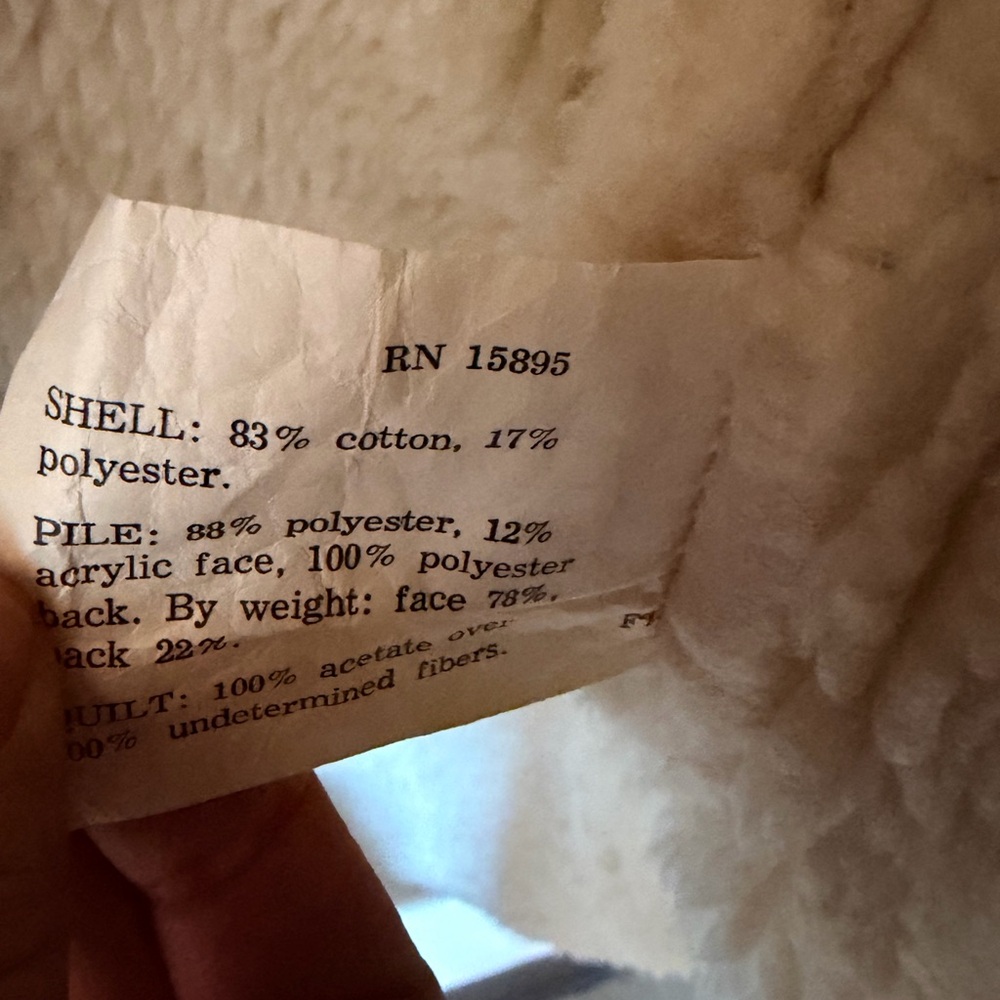 Vintage shearling corduroy coat tan men’s 40 M - Picture 7 of 9